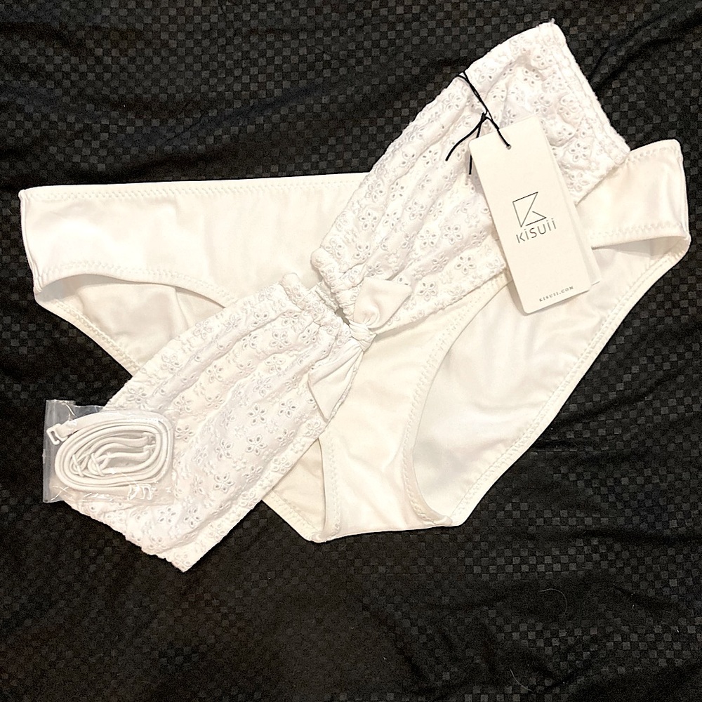 NWT Eyelet top bikini